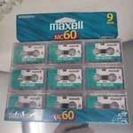 Maxell Blank MC-60 Ur Microcassettes 9 Pack Minute Recording Length Sealed. Fixed Price $22.97.