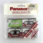 Panasonic Rt 603VP Minute Microcassette Tape Value Pack + Head Cleaner - New. Fixed Price $13.56.