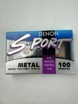 Denon S. Sport Metal Type Iv 100 Minutes Blank Cassette Tape Sealed Japan. Fixed Price $40.12.