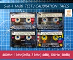 5-IN-1 Calibration Cassette Tape (1): L/R+440HZ+1KHZ+3KHZ+10KHZ.TDK-SONY-MAXELL+. Fixed Price $49.95.