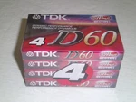 Tdk D60 Cassette Audio Tapes High Output Ieci/type Pack Of 4 New Sealed. Fixed Price $9.90.