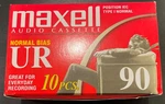 Maxell Ur 90 Minute Blank Audio Cassette Tapes 10-PACK, Normal Bias, Sealed. Fixed Price $29.00.