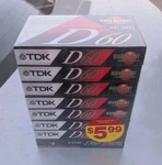 Tdk Blank Audio Cassette D60 High Output 8 Pack ((stereo)) New Sealed. Fixed Price $12.95.