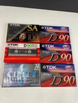 Nos Sealed Audio Cassette Tapes 5 Tdk, 1 Sony Cd-it Lot Of 6 Shown. Fixed Price $19.95.