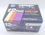 Vintage Gemini 12 Pack Blank Audio Cassette Tape 60 Multi Purpose C.1992. Fixed Price $19.99.