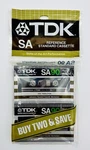 Tdk SA-90 2-PACK Type Ii High Position Cassette Tapes Hanger New Deadstock. Fixed Price $24.95.
