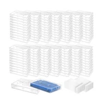 Lecehivo 140 Pcs Audio Cassette Tape Cases With Clear Dust Bags, Blank Voice .... Fixed Price $98.72.