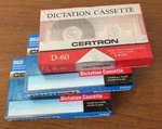 Lot Of 3 Certron Dictation Cassette Tapes Instant Start New Unused Minute. Fixed Price $7.00.