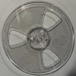 Ampex Classic 7" 3 Window Clear Empty Tape Reel, W/box + Bag. Fixed Price $7.95.