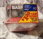 Basf Ferro Extra 90-MIN Recordable Blank Audio Cassette Tapes 8-PACK. Fixed Price $64.00.