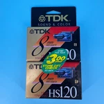 Tdk 8MM Blank Video Cassette Tapes HS-120 (2). Fixed Price $9.99.