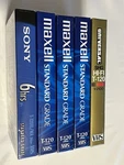 Vhs Tapes Maxwell 6 Hour Sony Universal T-120 Video Cassette Blank Sealed. Fixed Price $8.99.