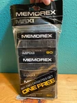 Memorex Mrxi 3-PACK Oxide 90 Min New Blank Tape Cassette Sealed Vintage 80S MRX1. Fixed Price $8.98.