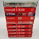 Lot Of 9 Sealed Blank Cassette Tapes Maxell Sony Tdk Ampex. Fixed Price $17.00.