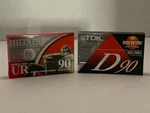 Lot Of 2 Sealed Tapes - 1 Tdk D90 & Maxwell UR90 Audio Cassette New. Fixed Price $12.50.