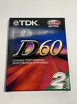 Tdk D60 (2 Pack) Blank Cassette Tapes Iec Type Dynamic Performance. Fixed Price $8.50.