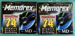 Memorex Minidisc 74 Minutes Digital Recording Lot Of 2 New Factory Sealed!. Fixed Price $11.98.