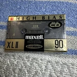 Maxwell Xl-ii 90 High Bias Cassette Tape Type Sealed Black Magnetite Min. Fixed Price $22.31.