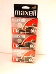 Vintage Maxell Audio Cassette Tapes Normal Bias Ur 60 Minutes Blanks 3 Nos. Fixed Price $12.90.