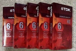 Lot Of 5 Tdk T-120 Vhs Blank Video Tapes Sealed 6 Hour Premium. Fixed Price $29.99.