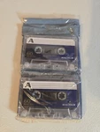 Blank Audio Cassette Tapes Realitech 60 Minutes New 2 Count Opened Package. Fixed Price $10.99.