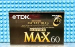 Tdk Ma-x 60 Type Iv 1992 Usa Blank Cassette Tape (1) (sealed). Fixed Price $71.99.