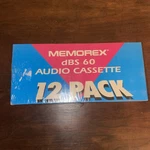 Memorex Dbs 60 Minute Audio Cassette 12 Pack Sealed. Fixed Price $35.00.