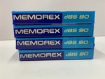 Lot Of (4) Memorex Dbs 90 Audio Cassettes Sealed See Through Neon Colors. Fixed Price $9.99.