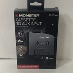 Monster Cassette To 3.5MM Aux Input Audio Adapter Hands Free Calling Home Car. Fixed Price $7.50.