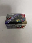 Tdk Cding-ii 110 Cassettes Slimline Ecocase 4 Pack New Sealed High Resolution. Fixed Price $19.99.