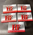 5 Sony C-60HFC High Fidelity Normal Bias Min. New Audio Cassettes Sealed. Fixed Price $13.95.