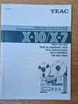 Teac X-10 / X-7 Original Owner's Manual Reel To Taperecorder. Fixed Price $21.09.