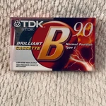 Tdk Audio Cassette Blank Min Red B-90 Brilliant Normal Position Type. Fixed Price $6.99.