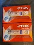 Tdk Superior D120 Normal Bias Min Cassettes Tapes Lot Of Two - Sealed. Fixed Price $13.98.