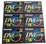 6X New Panasonic 30 Min. Dvc Mini Digital Video Cassette Tape. Fixed Price $12.99.
