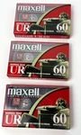 3 Maxell Audio Cassette Tapes Normal Bias Ur 60 Minutes Nip. Fixed Price $13.00.