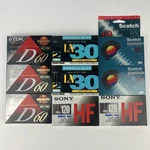 Blank Audio Cassette Tapes Lot (11) Tdk D60 Sony Hf 120 Radio Shack Ln 30 Scotch. Fixed Price $34.99.