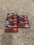 Lot Of 5 Tdk D90 Type I Cassette Tapes - Brand New Sealed. Fixed Price $14.99.
