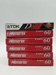 Lot Of Blank Audio Cassette Tapes Tdk D60 & Memorex Dbs New Sealed Type. Fixed Price $19.99.