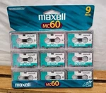 Maxell Microcassette MC-60 Blank Tapes, In All New, Unused, Open Box. Fixed Price $26.87.
