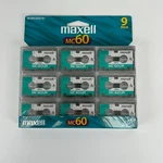 Maxell MC-60UR Mircocassette Tape Blank 9-PACK New Sealed. Fixed Price $18.99.
