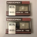 Two Memorex Cdx Iv 110 Audio Tapes Metal Position (type 70US Eq) New Sealed. Fixed Price $32.99.