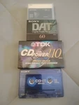 Dat 60 Digital Audio Tape +tdk 110+MINI Dv Cassette+sony 90MIN Blue. Fixed Price $29.00.