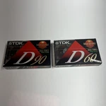 Tdk D60 & D90 High Output Dynamic Cassette Tape Lot Of 2 Still Sealed. Fixed Price $8.09.