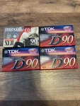 Tdk D60 High Output IEC1/TYPE1 Lot Of 3 + Maxell XLII90 Bias. Fixed Price $12.99.