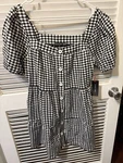 Tape Women Midi Dress Black/white Check Size Small. Fixed Price $14.00.