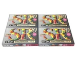 Sealed X 4 Tdk Sr 90 Type Ii High Position Audio Cassette Tape From Japan #0970. Fixed Price $89.90.