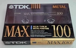 Vtg 1990 Tdk Ma-x 100 Blank Cassette Tape Audio Metal Position Iec Type Iv. Fixed Price $30.00.