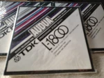 Three- Tdk Audua Reel Tape Blank Factory Sealed New Old Stock L-1800. Fixed Price $50.00.