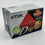 Tdk D90 Blank Audio Cassette Tape High Output Ieci Type New Sealed 5 Pack. Fixed Price $14.97.